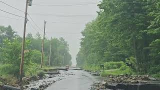 Extreme Damage To Maine Roads After Heavy Rain. Driving Vlog / post10