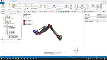 Rigid Body Dynamics on Excavator in Ansys Workbench