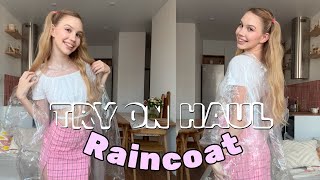 4K Raincoat Try-On A Delicate Look For A Rainy Day