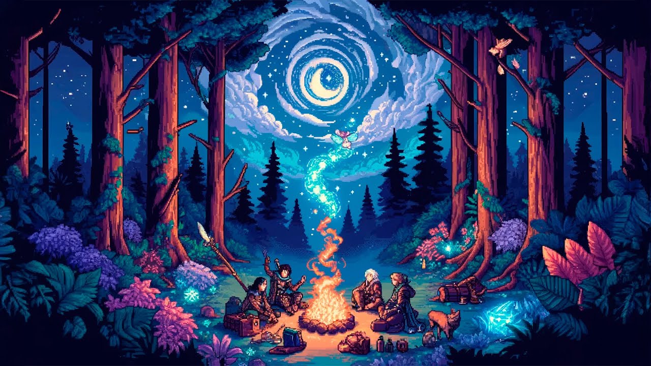 Rest now, the path awaits us tomorrow... (1 hour of ambient music with fireworks)