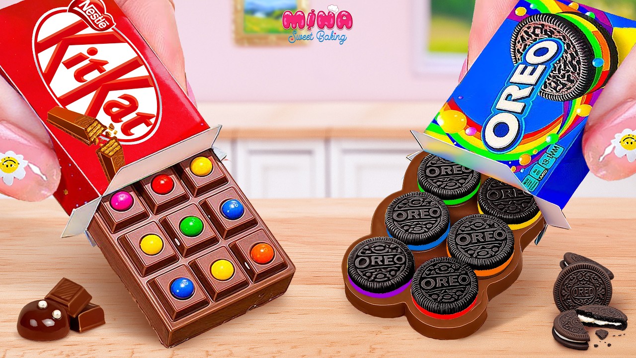 🍫Идеальный торт «Шоколадное OREO против KitKat»🍫Креативные идеи украшения миниатюрных тортов | Mi...