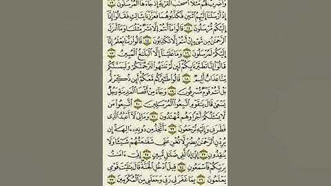سورة  يس من الآية ١٣ إلى الآية ٢٧بصوت القارئ ماهر المعيقلي