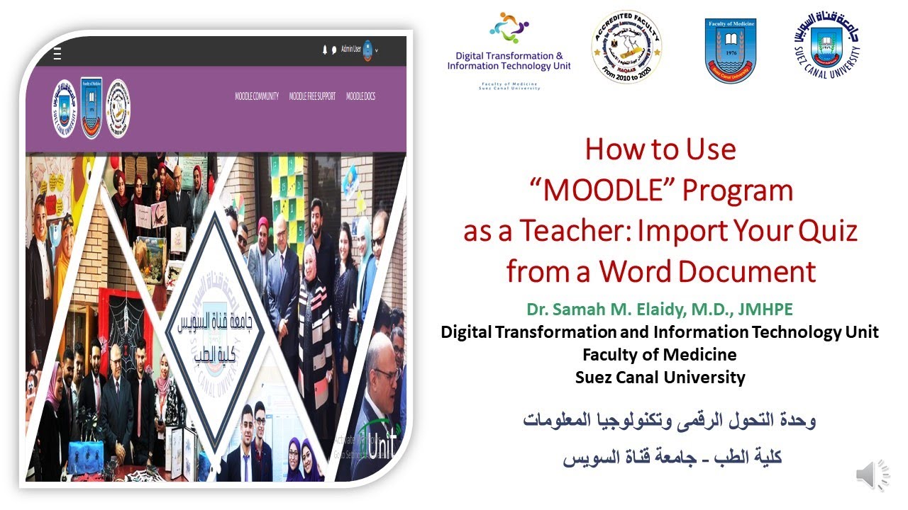 How to use MOODLE Program as a Teacher Import a quiz from a document ...