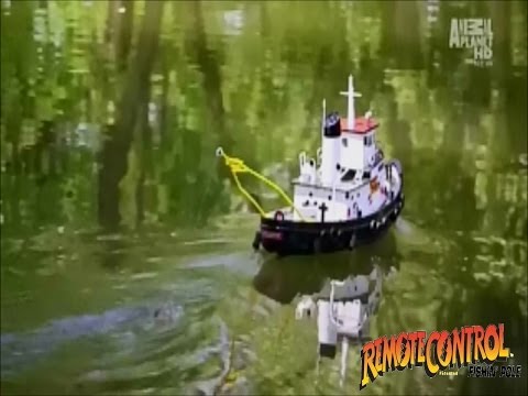 rc fishing boat with reel