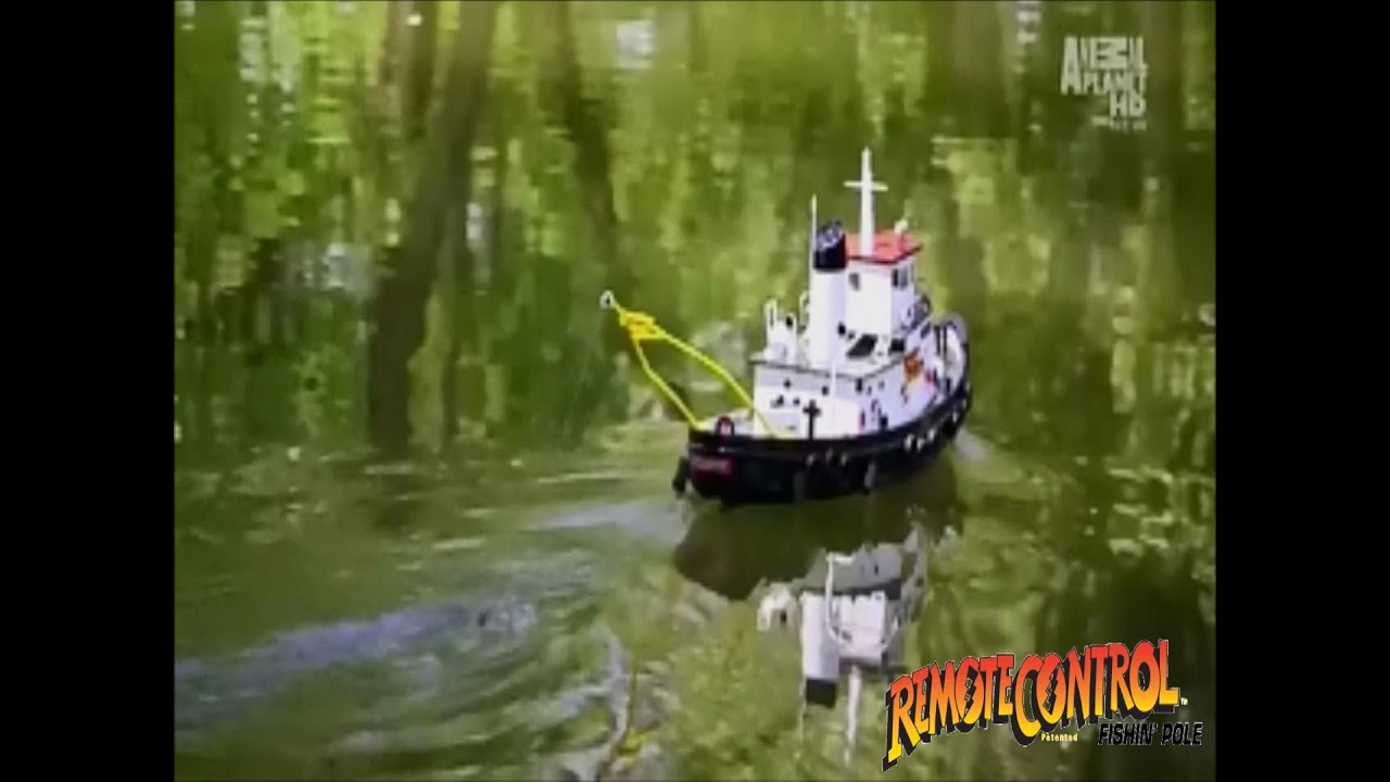 rc fishing boat with reel