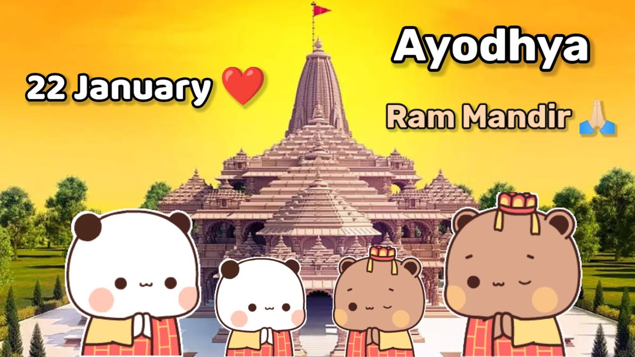 Ayodhya Ram Mandir 🙏🚩22 January Celebration With Gomu Peachu 🎊 Story ❤️