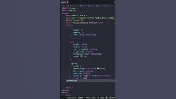 CSS Typing Effect  | HTML & CSS UI #htmlwebdesign #shorts #css #coding