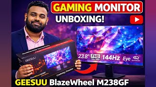 GEESUU BlazeWheel M238GF Unboxing 🔥 23.8” 144Hz Gaming Monitor | Best Budget Monitor 2026
