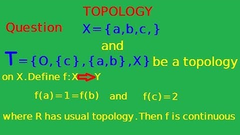Continuous function in a topological spaces in hindi/urdu