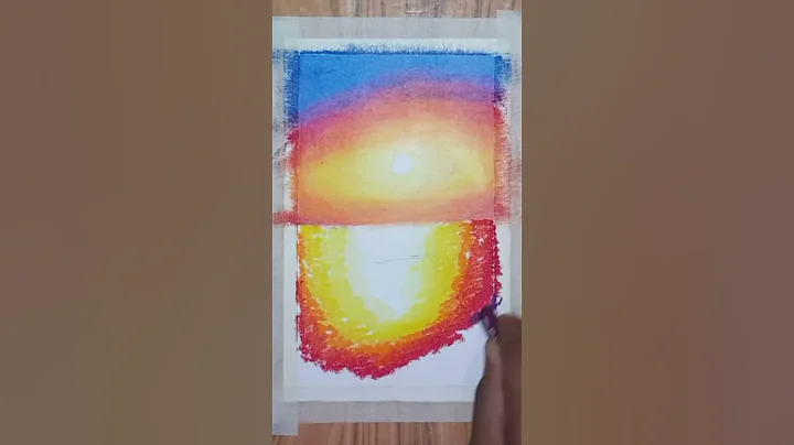 Coconut Tree Drawing | Coconut Tree Sunset Drawing | Oil Pastel Drawing Easy #shorts #youtubeshorts