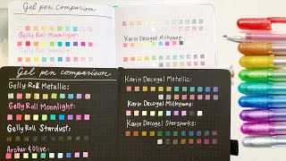 Gel Pen Comparison! For hand lettering and journaling!