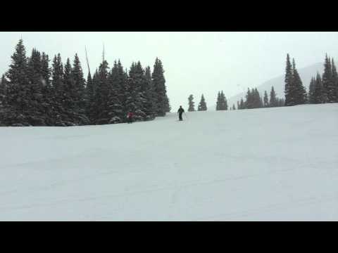 Birna Dan Foley tandem skiing at Copper A