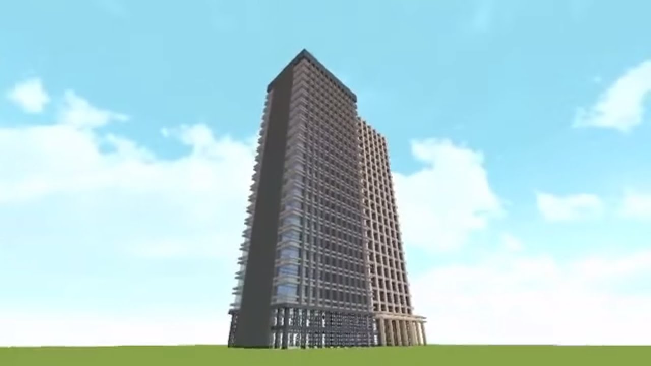 Minecraft 初心者でも分かる 短時間高層ビル建築講座 デザイン編 ゆっくり解説 Youtube