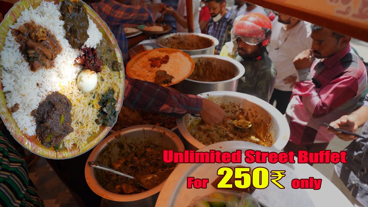 Unlimited Buffet | On Streets  for 250₹ only | Hyderabad Buffet #streetfood #buffet #unlimited #food
