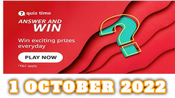 Amazon Funzone Quiz Answers Today |1 October 2022 | Daily Quiz Time