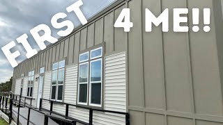 Seeing this RARE single wide setup is a 1st for me! 9 ft. ceilings & so much more! Mobile Home Tour