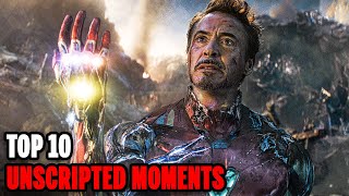 Top 10 Unscripted Moments From MCU Movies!