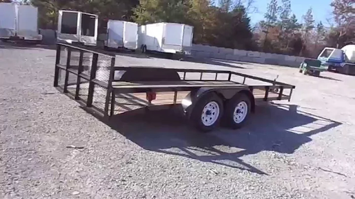 6.4x16 double axle utility trailer dove tail with gate