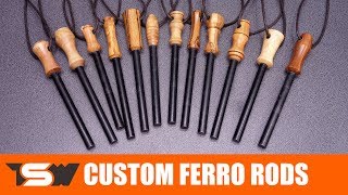 Production Woodturning: Making 12 Custom Ferro Rods by The Small Workshop 251,825 views 6 years ago 12 minutes, 26 seconds