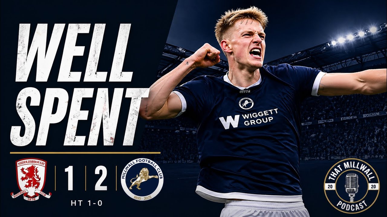 No one likes us, We’re second! Middlesbrough 1 Millwall 2