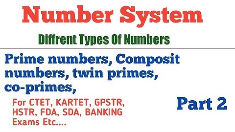 Number System/Part 2/Prime Numbers/Composit numbers/#CTET#KARTET#HSTR#GPSTR