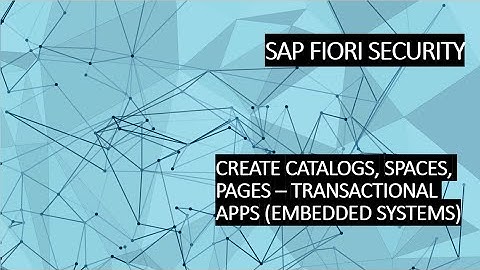 3. CREATE CATALOG, SPACES, PAGES - TRANSACTIONAL APPS