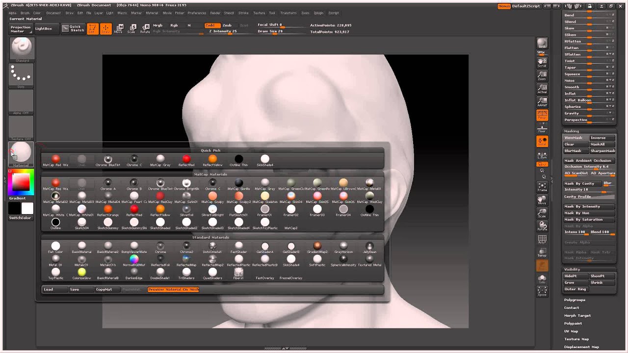 how to sharpen mask zbrush