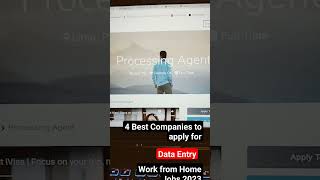 4 Legit Data Entry Work from Home Jobs 2023 to make money onlineshorts