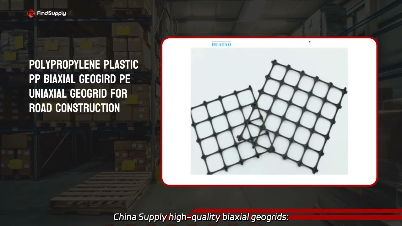 Factory Price Plastic PP Biaxial Geogrid for Stability Soil Construction | Manufacturer in China