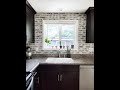 DIY Faux Brick Kitchen Backsplash