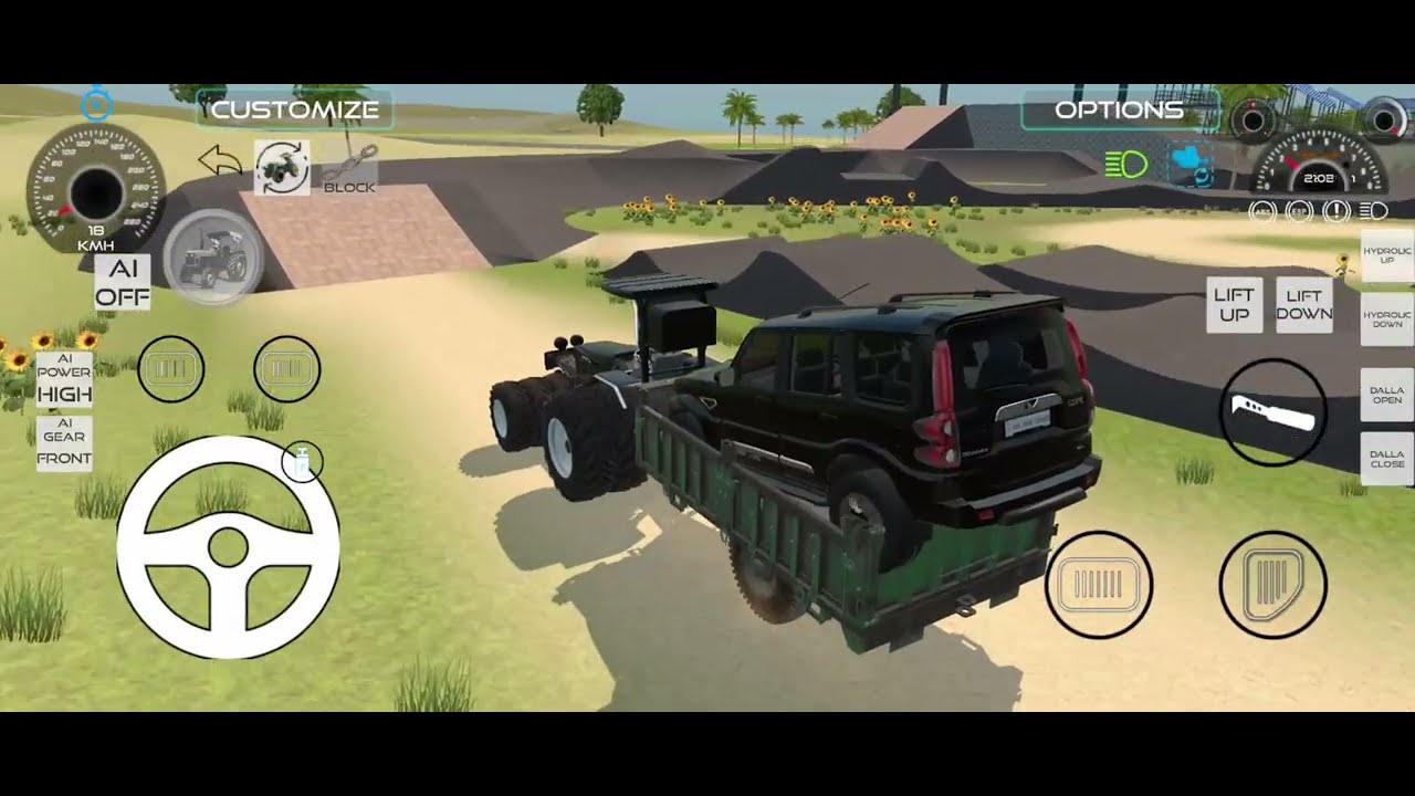 ट्रैक्टर और Scorpio ke sath louding 😲😮