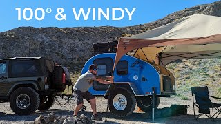 Camping On The Bonneville Salt Flats In 100° Heat With A LOT Of Wind | 8 State Road Trip