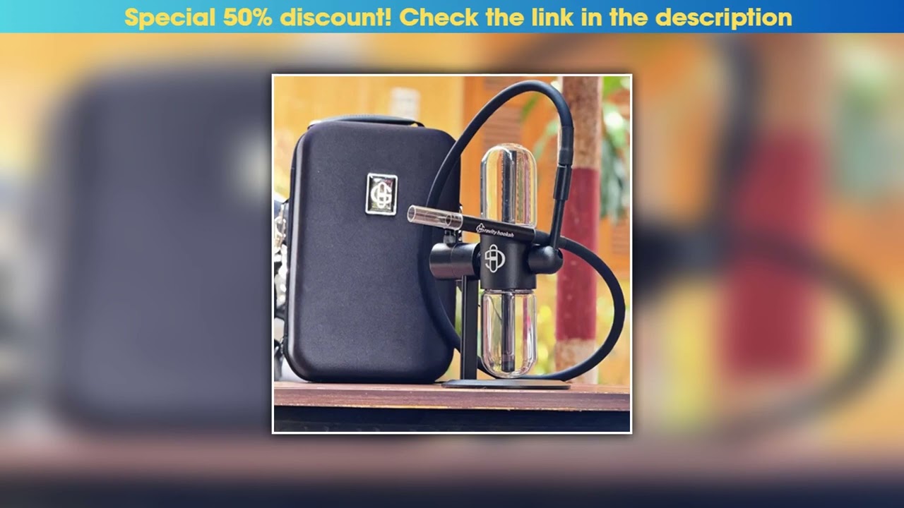 Best Compact Gravity Pipes Smoking Grass with Travel Handbag 14mm Glass Bowls Double Rotation Shish