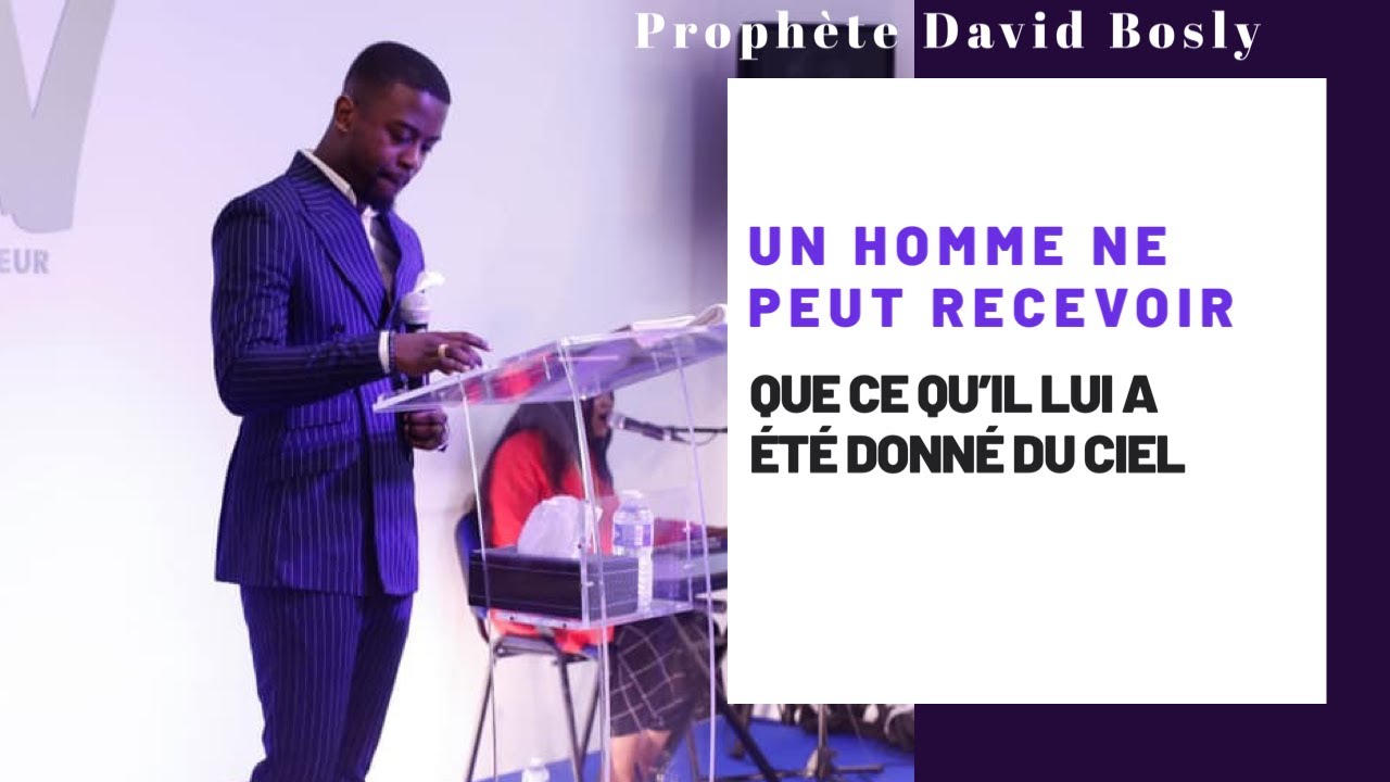 Un homme ne peut recevoir que ce qui lui a été donné du ciel