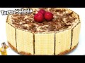 Tarta HELADA SIN COCINAR! (4 INGREDIENTES) Pastel de oblea de chocolate😍🍫😋, Receta FÁCIL, SIN HUEVO