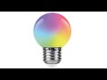 Светодиодная лампа Feron LB-37 1W E27 RGB (лампа для гирлянд) с плавной сменой цвета