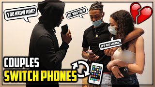 HAVING COUPLES SWITCH PHONES! 💔 * LOYALTY TEST *