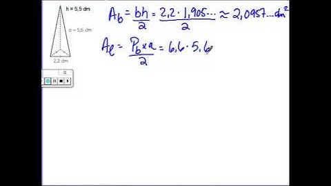 Aire et volume - Pyramide à base triangulaire