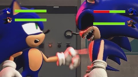 Shadow And Sonic vs SONIC.EXE With HEALTHBARS
