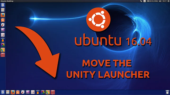 How to move the unity launcher - Ubuntu 16.04 tutorial