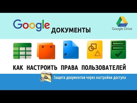 Гугл документы. Настройки права доступа. Защита документов