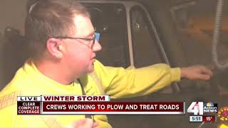 Overland Park crews done with main roads, working to clear residential streets