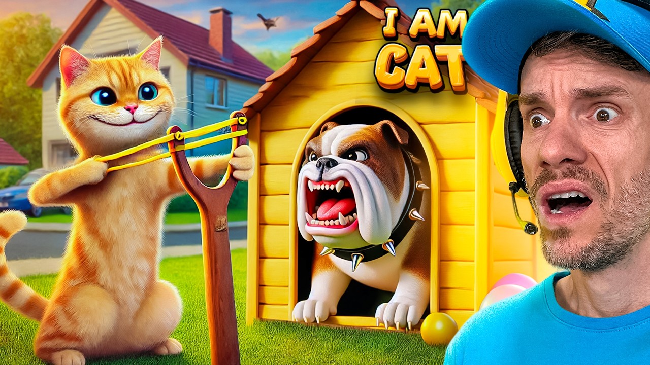 GATO usou ESTILINGUE no CACHORRO! I AM CAT VR 🐱🔥🐶