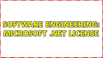 Software Engineering: microsoft .Net license (2 Solutions!!)