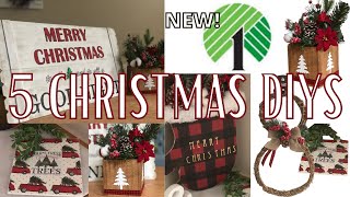 🎄5 *NEW* CHRISTMAS DIYS | High End Dollar Tree DIY | FARMHOUSE CHRISTMAS decor ideas for 2020