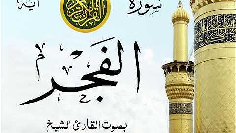 سورة الفجر - مع إظهار آيات القراءة - تلاوة القارئ الشيخ رعد محمد الكردي . صدى