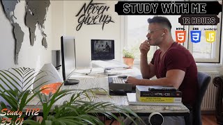 Study With Me  Live | 12 Hours |  Day 254 | Pomodoro Timer