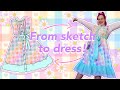 💕🌸 MAKING A CUTE DRESS TO KEEP THE SEASONAL DEPRE AT BAY! ✨ sew with me 🌸💕