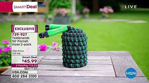 Telebrands 50' Pocket Hose 2pack