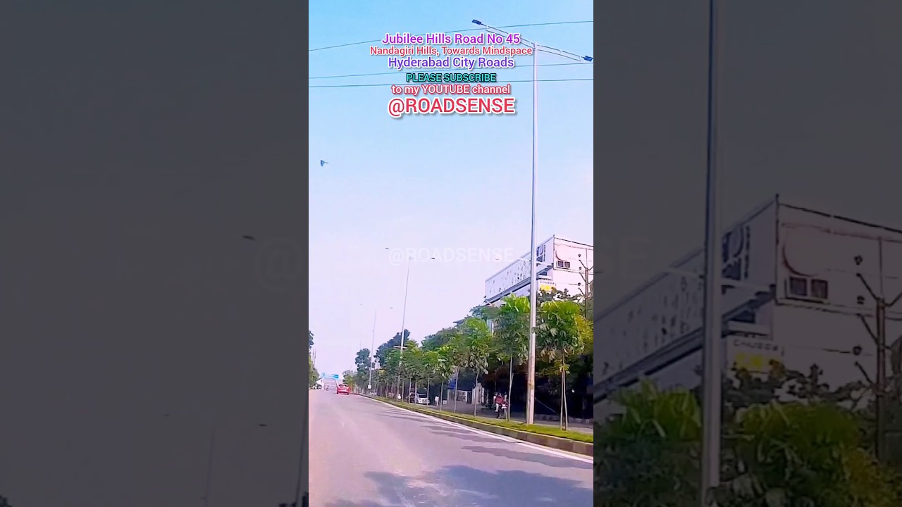 Jubilee Hills Road No 45 | Nandagiri Hills | Hyderabad City Roads |